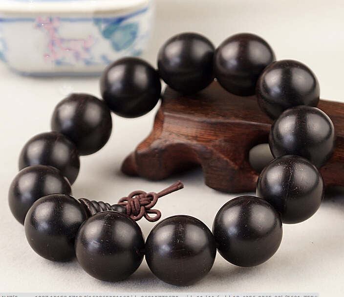 10MM 12MM 15MM 18MM 3A Grade Ebony Prayer Bracelet For Buddhists